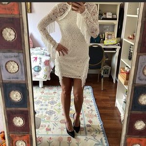 Alexis dress fringe beautiful white cocktail dress